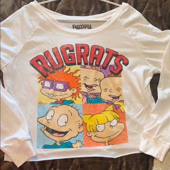 Rugrats slouchy off the shoulder long sleeve tee - Picture 4 of 8